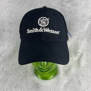 Smith & Wesson Embroidered Adjustable Baseball Cap Hat Black